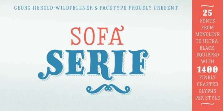 Sofa Serif Hand Fat Line Font preview